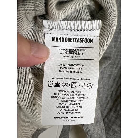 Man x One Teaspoon NWT Classic Ace Shirt Button Down Long Sleeve SZ Med - Picture 9 of 9